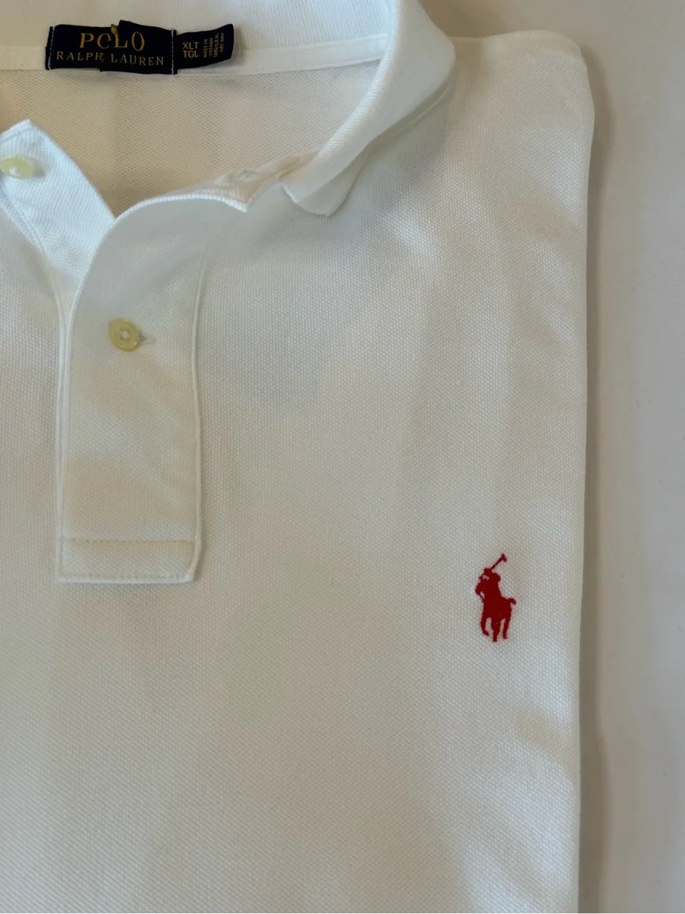 Polo by Ralph Lauren White Polo with Red Pony